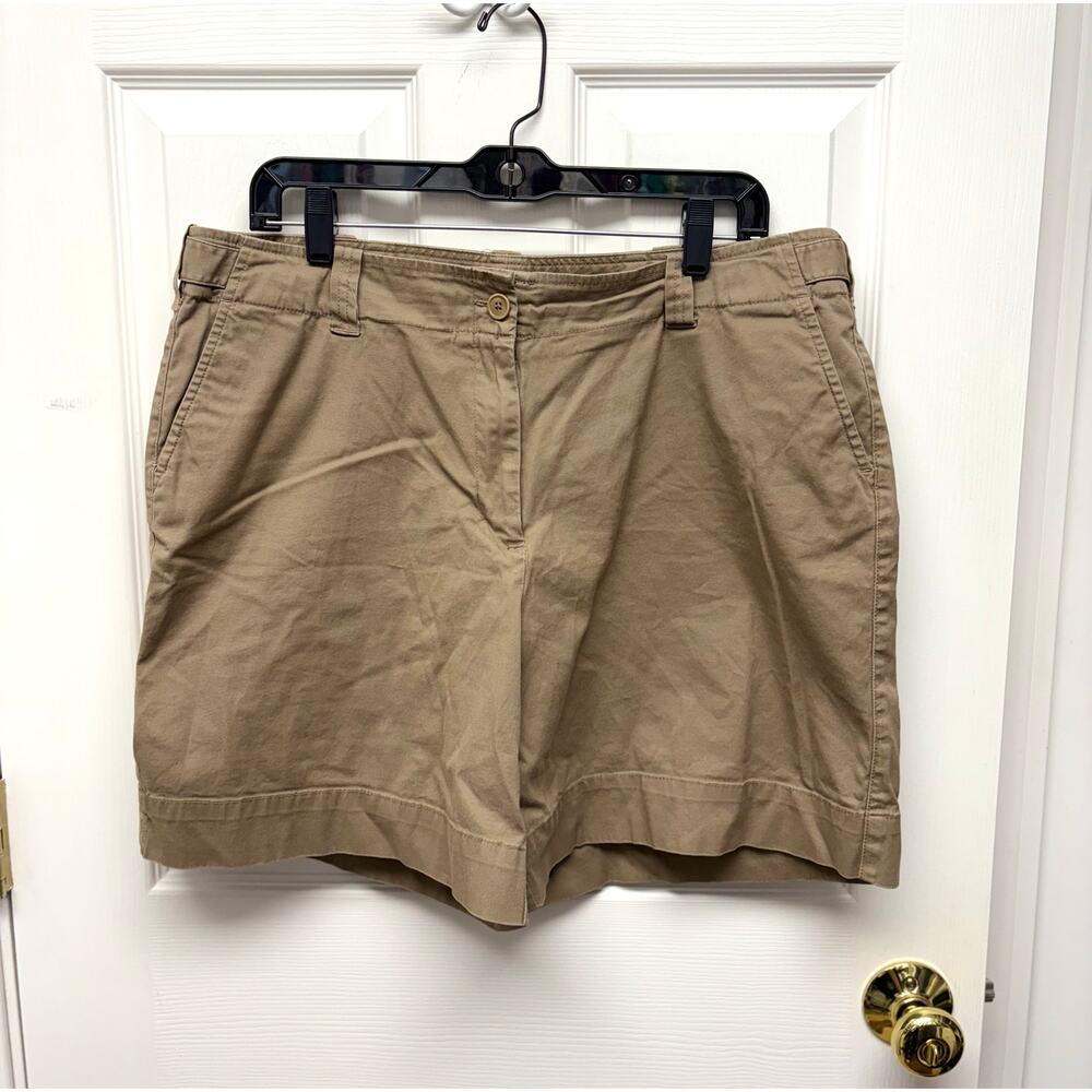 Talbots Shorts Khaki Brown Stretch Cotton
Chinos Vintage Women's Size 16